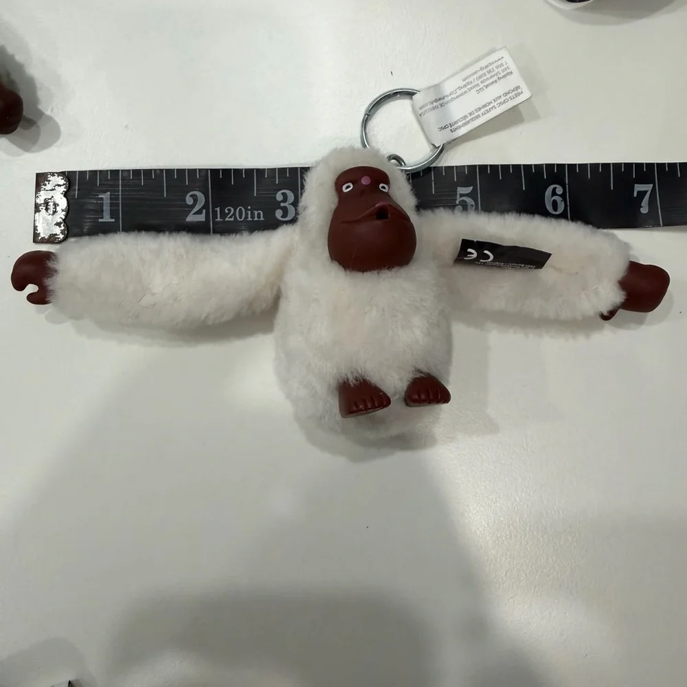 Kipling Monkey Keychain Plush Bag Charm – “PIM” Authentic Cream